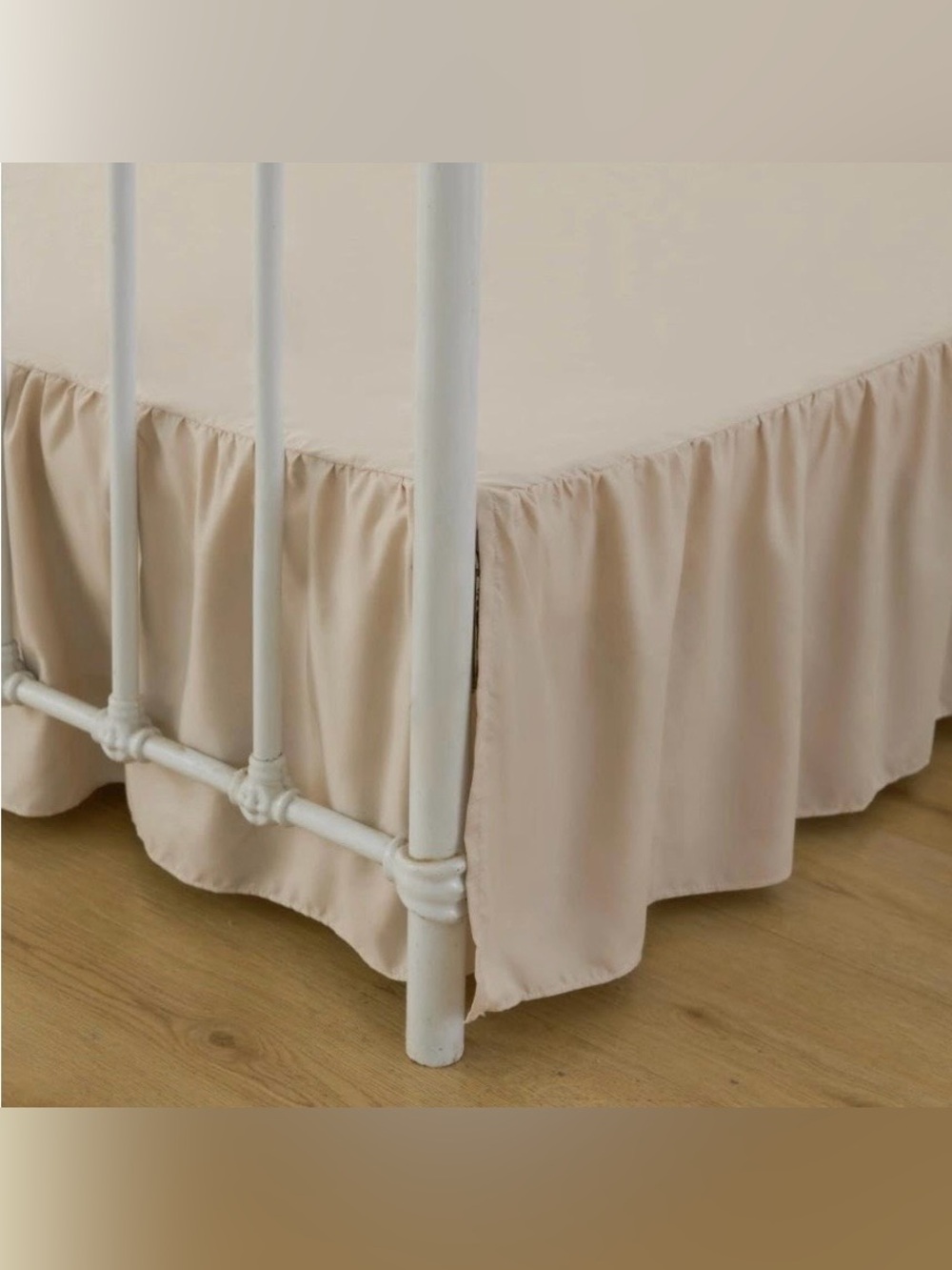 QUEEN SIZE Bed Skirt Dust Ruffle 14ā Drop Split Corners - BEIGE